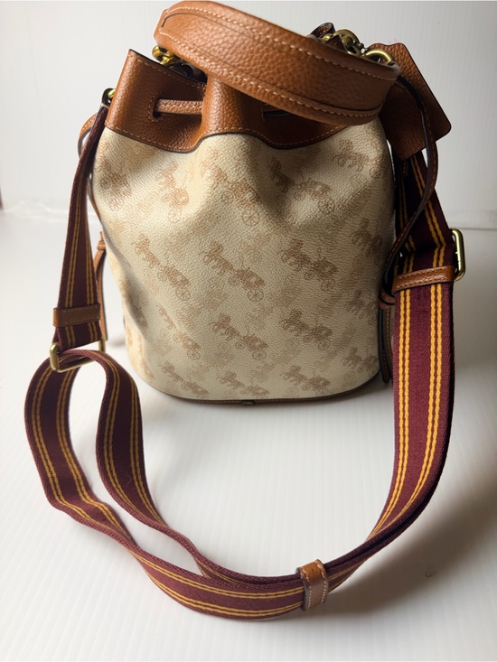 Coach Handbags - Coach horse and carriage print 2 way bag,ivory and brown